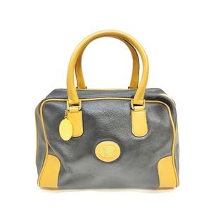 GUCCI PLUS Hand Bag  Black Leather